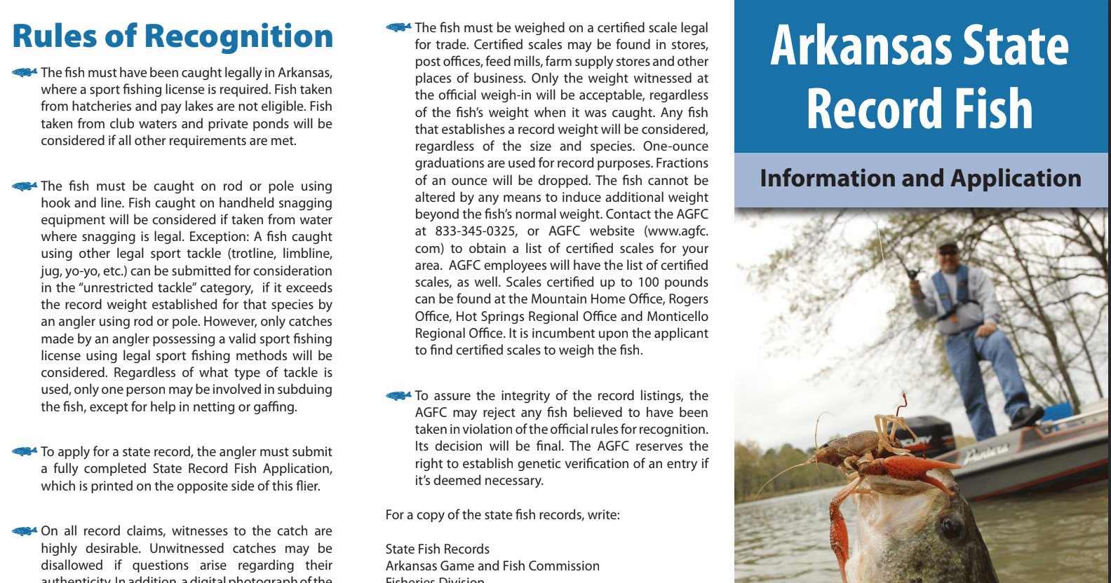 Arkansas State Record Fish Information and Application